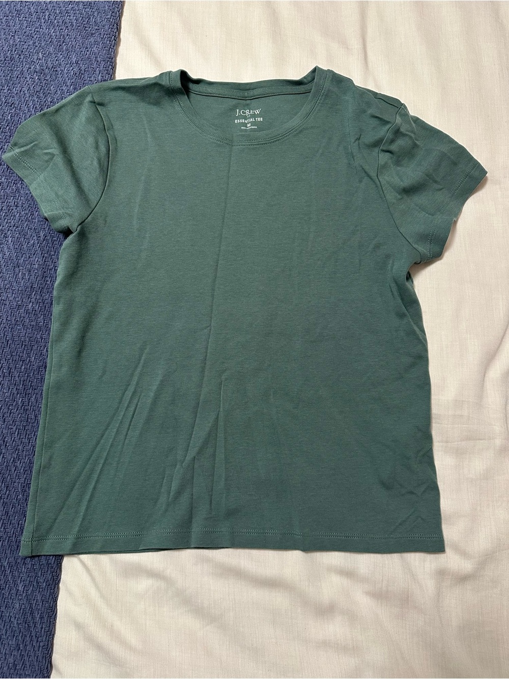 J. Crew Green Crewneck Essential Tee